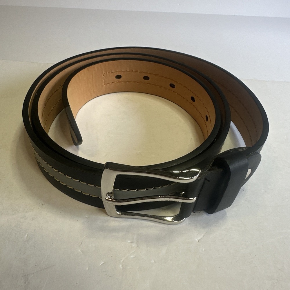 Genuine Leather Black Dress Belt For Men - Mens Belt For Suits, Jeans, L 38-40